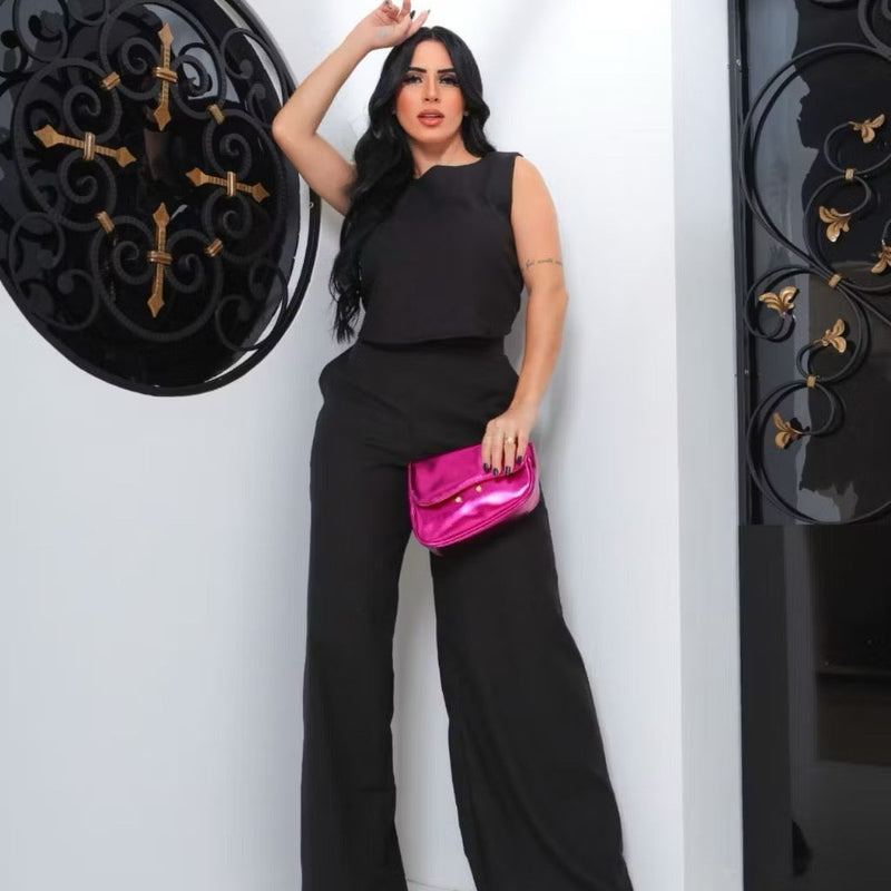 Conjunto Feminino Alfaiataria em Linho – Calça + Blusa Elegante