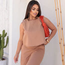 Conjunto Feminino Alfaiataria em Linho – Calça + Blusa Elegante