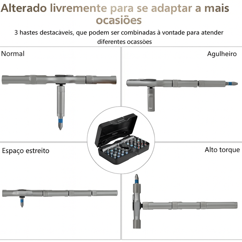 Chave Catraca T-Bar Max Pro 24 em 1