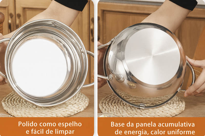 🔥 TrendFritadeira Inox com Termômetro e Escorredor de Óleo 🎉