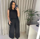 Conjunto Feminino Alfaiataria em Linho – Calça + Blusa Elegante