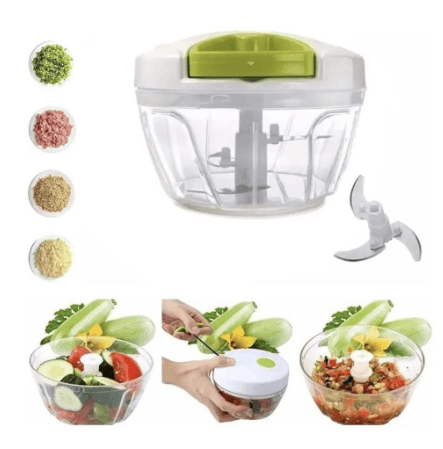 Mini Processador - Triturador de Alimentos Manual 3 Lâminas - TrendProdutos