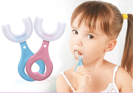 Escova Dental Macia Infantil 360° Em Forma De U - TrendProdutos